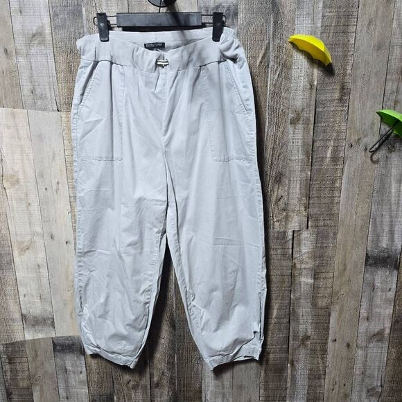 Eileen Fisher Grey Cropped Capri Ballon Pants - Picture 1 of 4